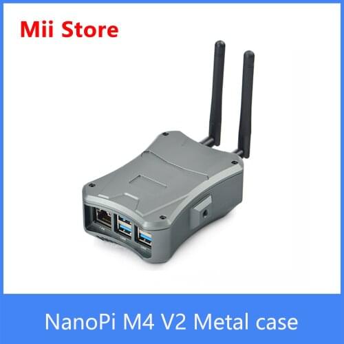 NanoPi M4 Metal Case kit with Cooling Fan NVMe SSD expansion board dual antenna NanoPi M4V2 FriendlyElec