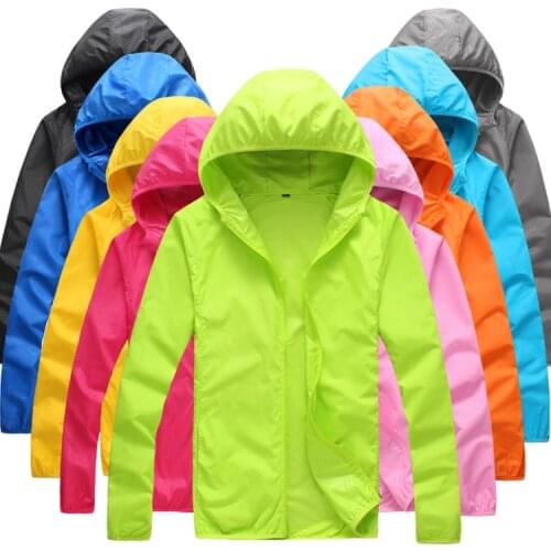 Foldable Quick Dry Outdoor Camping Jackets Summer Windbreaker Waterproof Windproof Sun-protection Thin Hiking Hooded Jacket
