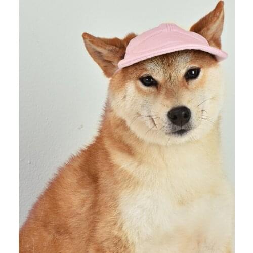 Summer Adjustable Dog Hat Shade Breathable Baseball Cap For Small Dogs Pet Hats With Ear Holes Pet Accessories Outdoor Hiking