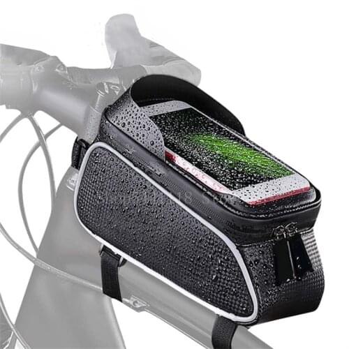 Rainproof Bicycle Bag Frame Front Top Tube Cycling Bag Reflective 6.5in Phone Case Touchscreen Bag MTB Bike Accessories