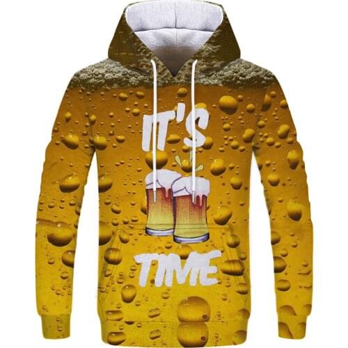 2020 New Womens and men beer Printing Tracksuit Pullover Women and men 3d Cute Hoodie Hooded Sweatshirt Long Sleeve Hoodies