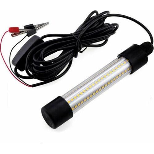 LED Submersible Fishing Light Underwater Fish Finder 1200LM Bulb Lamp 5M Cord RD