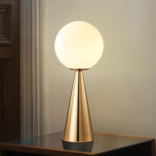 North Europe table lamp white glass ball desk lamps student reading light newest bedroom lamp home deco lamp