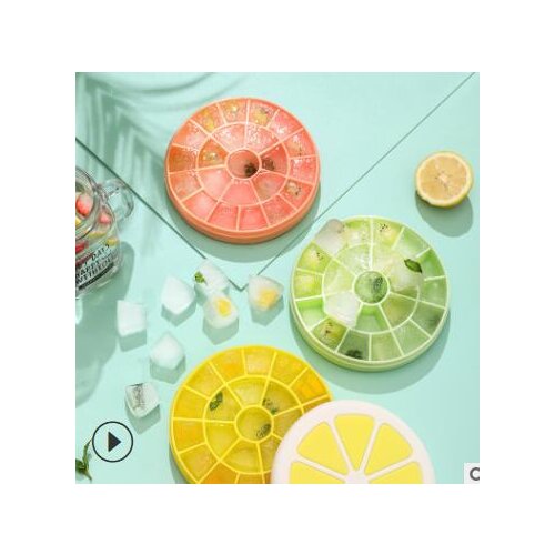 Creative Lemon Ice Cube Tray 22-cell Silicone Ice Mold with Lid Freezer Ice Maker Summer Ice Tray Ice Making Bar Party Tool