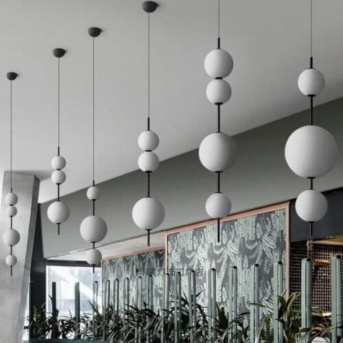 Modern LED Pendant Lamps Hanging light fixture Restaurant Gourd Pendant Lights Cafe Bar Bedroom Kitchen Dining Room Glass Deco