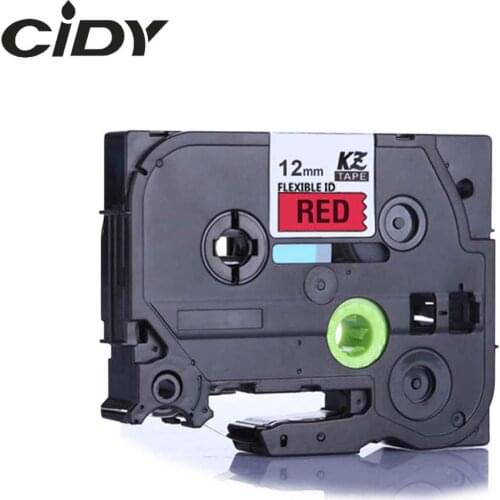 Tze-FX431 12mm black on red flexible cable label tape tze FX431 tz-FX431 for brother p-touch printer tze231 Laminated Ribbons