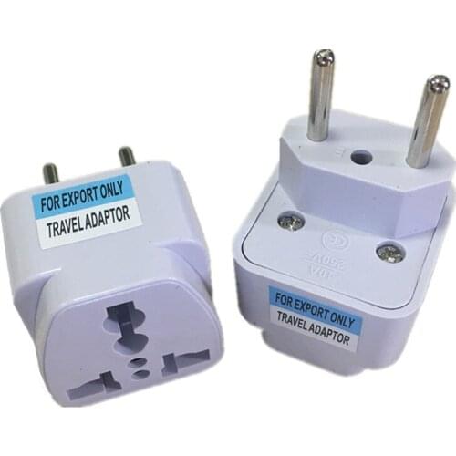 Universal UK to EU AC Power Plug Brazil AC Power Plug High Quality Adapter Travel Converter Plug 50pcs