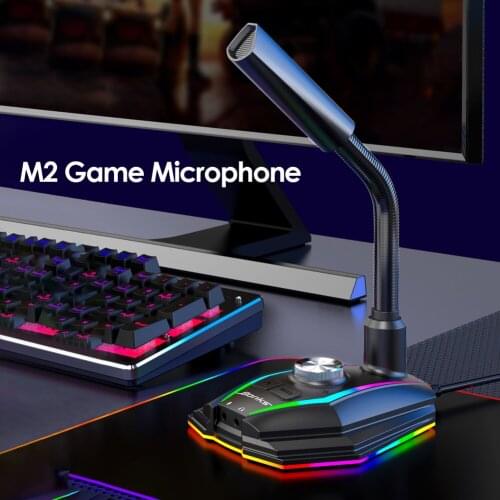 USB Sound Card RGB Microphone Computer With Speaker Headset Jack Free Drive Noise Reduction 360° Rotate HD Receiver