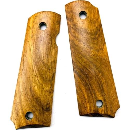 1Pair Natural Cocobolo Durable African Rosewood Non-Slip Patch Handle Scales For 1911 Grips Models Patch DIY Hand Grip Patch New
