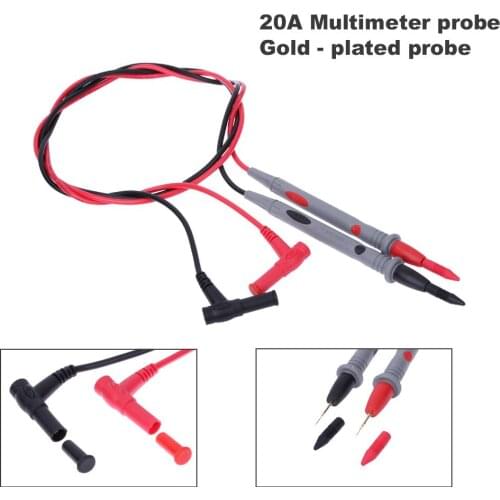 1 Pair Universal Probe Test Leads Pin for Digital Multimeter Needle Tip Meter Multi Meter Tester Lead Probe Wire Pen Cable 20A