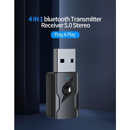 1 PCS 2020 NEW 4 in1 USB Bluetooth 5.0 AUX Audio Transmitter/Receiver Adapter TV/Car/PC dropshipping