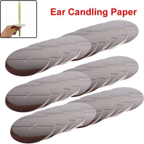 100X Disc Plate For Ear Candling Pure Beeswax Candle Thermo Auricular Therapy Straight Style For Ear Care