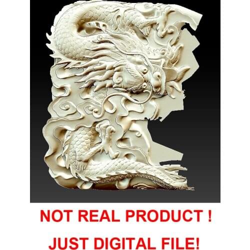 3D model STL CNC computer carving relief Sculpture Dragon