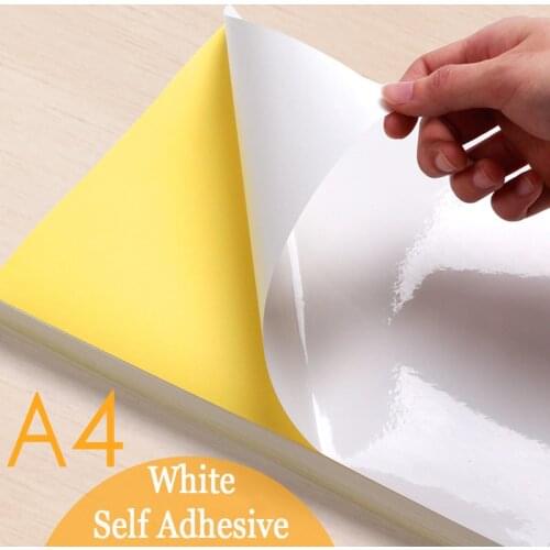 A4 A5 White Self Adhesive Sticker Matte Glossy Lable Paper Sheet for Inkjet Printer Laser Printers