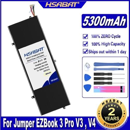 HSABAT EZBook 3 Pro 5300mAh Battery for Jumper EZBook 3 Pro V3 V4 LB10 P313R WTL-3687265 HW-3687265 3587265P 3585269P Batteries