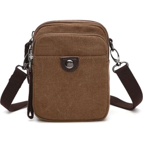 Brand designer canvas bag mini Messenger bag shoulder bag for men high quality casual waist bag Bolso Small square bag