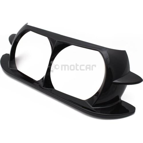 Black ABS Motorbike Dual Headlight ABS Fairing Trim Bezel Scowl Cover For Harley Touring Electra Road Glide Customs 2015-2019