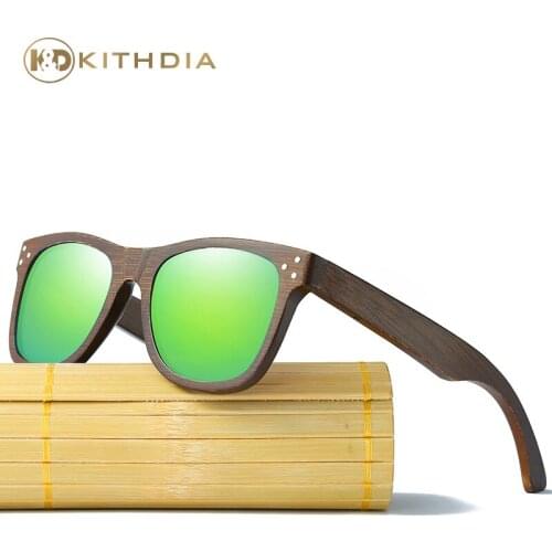 KITHDIA 100% Wood Sunglasses Polarized for men/wome Wooden Glasses UV400 Bamboo Sunglasses Brand Sun Glasses With Bamboo Case