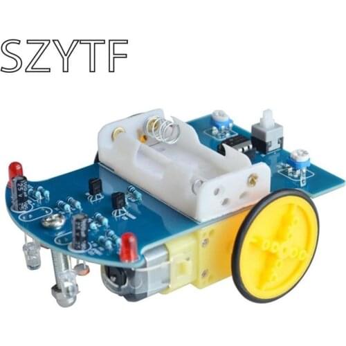 Cheap D2-1 Smart Robot Car kits tracking car photosensitive robot kits parts for DIY electric toy no battery