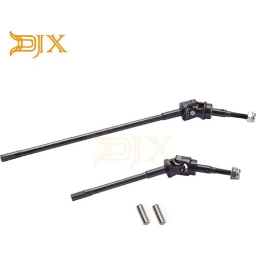 DJX 2PCS Steel Front Axle CVD Drive Shafts for 1/10 RC Crawler Axial RR10 90048 Wraith Parts