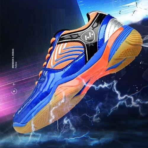 Breathable Badminton Shoes for Men Women Lace-up Sport Shoes Mens Training Athletic Shoe Anti-Slippery Tennis Sneakers D0883