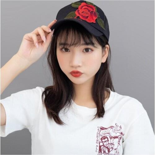 Ethnic fashion embroidered baseball hat retro cotton breathable cap for girls outdoor leisure sunscreen sun hat