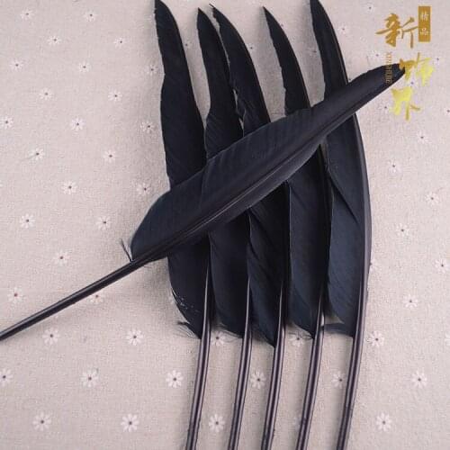 Art DIY Sewing Handmade 30-35cm Natural Goose Hair Indian Headwear Wedding Sign in Pen Dress Up Accessories 20pcs/lot