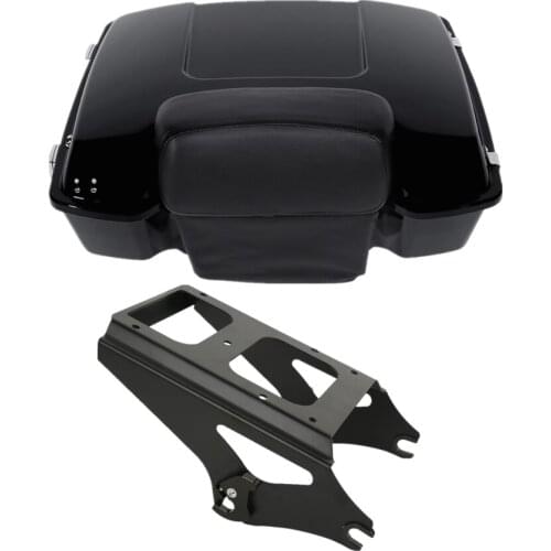 Motorcycle Chopped Tour Pack Trunk Backrest + Luggage Rack For Harley Touring Electra Glide Road Glide Road King 2009-2013