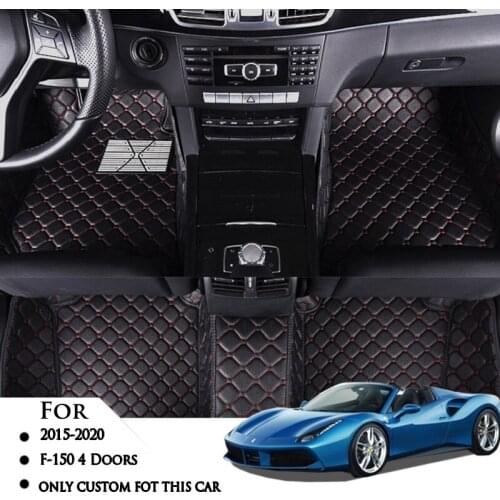 Custom Carpets Auto Leather Rugs Dash Mats Interior Decor Car Floor Mats For Ford F-150 4 Doors 2015 2016 2017 2018 2019 2020