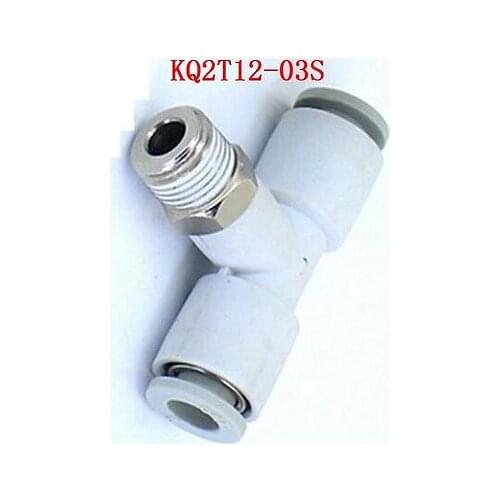 KQ2T12-03S Male Branch Tee One-Touch Fitting Push In Connector Applicable Tube 12mm Port Size G3/8" KQ2T1203S SMC Type