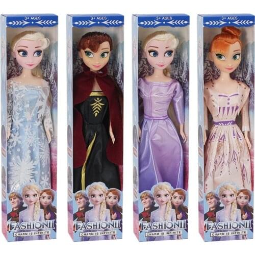 New 30cm Toys Princess Anna& Elsa Doll Girls 12 Movable Joints Birthday Gifts Cute Girls Pelucia Boneca Juguetes Titto Gift Set