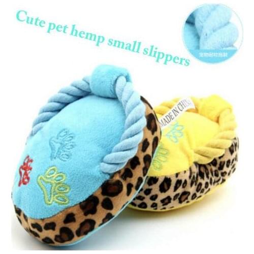 Hot selling, cute pet toys, dogs can bite the slippers, sounding plush toys 1pc,Random color