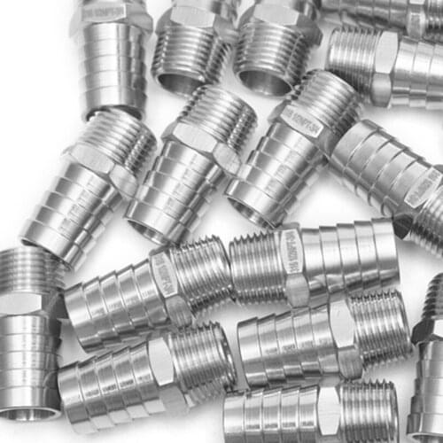 LTWFITTING Bar Production Stainless Steel 316 Barb Fitting Coupler / Connector 3/4" Hose ID x 1/2" Male NPT Air Fuel Water
