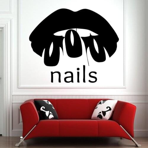 Nail Salon Nails Decorative murals decals Nail Polish Manicure Pedicure Beauty Salon vinyl wall decor decal Sticker G281