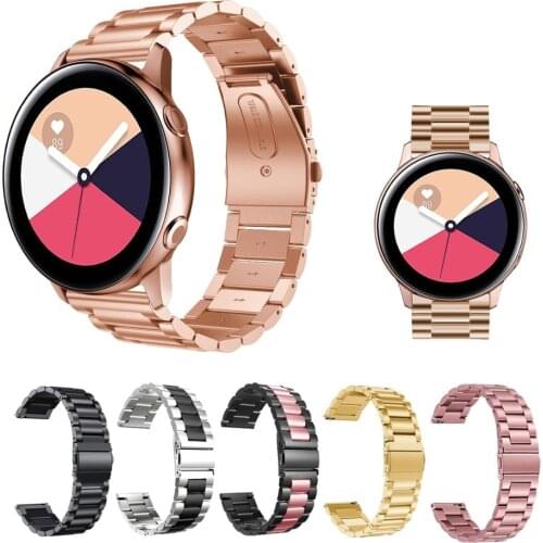 For Samsung Galaxy Watch Active 2 40mm 44mm Stainless Steel Bands Metal Bracelet For Gear Sport S3 Smart Watchband Wrist Strap