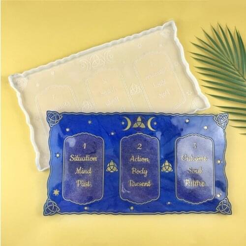 Taluo Set Silicone Mold for Casting Mysterious Cards Divination DIY Resin Molds for Psychologists Daily Family Use