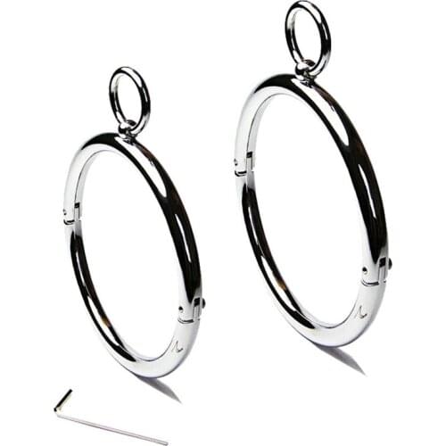 Stainless Steel Sm Collar Slave Bdsm Restraints Metal Lockable Neck Collar Fetish Erotic Accessories Adult Sex Toys For Couples