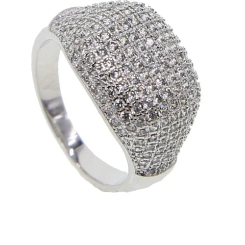 2018 new arrival jewelry ring full micro pave clear zircona Rings for men women