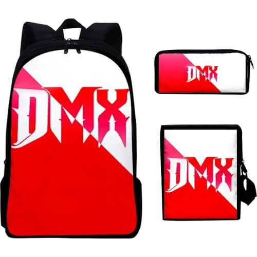 2021 New 3pcs/Set Backpack Earl Simmons Fashion Backpack Shoulder Bags 3D Print DMX Hip hop School Bag Mochilas Student Backpack