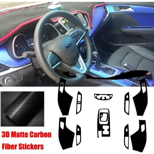 Full Set Interior Carbon Fiber Center Console Durable Wrap Protector Vinyl Decoration Sticker For Chevrolet Onix 2016-2019