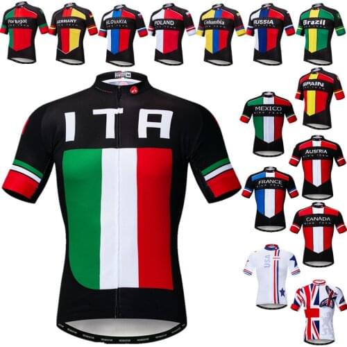 Pro Italy Cycling Jersey Men Summer Short Sleeve Bicycle Clothing Maillot Ciclismo Team Sport Mountain Bike Jersey Cycling Shirt
