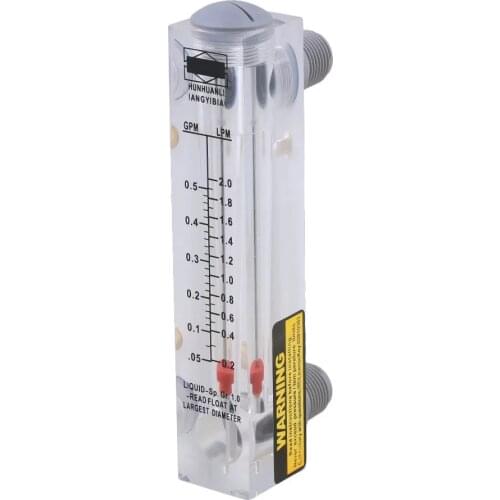 0.05-0.5GPM/0.2-2LPM LZM-15 Water Flow Meter Panel Flowmeter 17cm Length