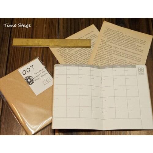 Travelers notebook filler papers core Monthly calendar passport type size 007 midori