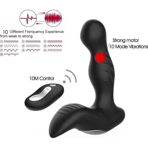 Male Prostate Massage Vibrator Anal Plug Silicone Waterproof Massager Stimulator Butt Delay Ejaculation Ring Toy For Men