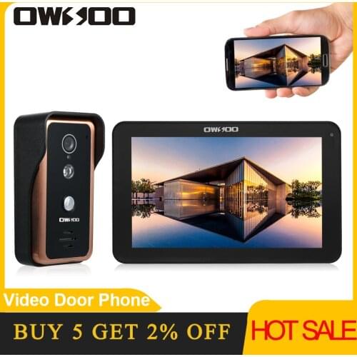 OWSOO 9inch Wired WIFI Video Door Phone Doorbell Intercom with 1000TVL Wired IR-CUT Camera Support Remote Unlock Record Snapshot