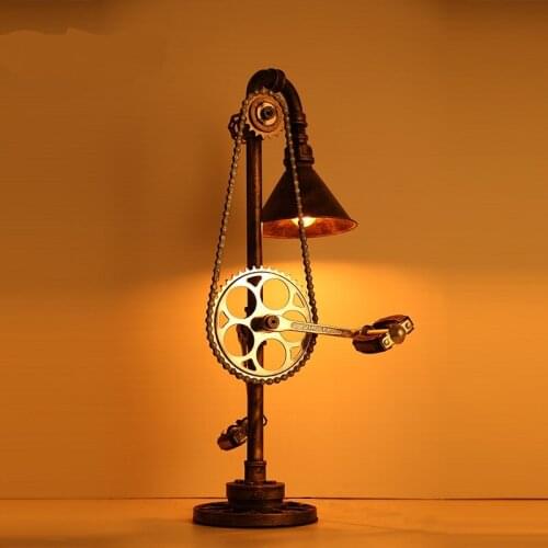 Vintage Table Lamps wrought iron industrial wind creative dining room living room study individual bedroom bed head LU731362