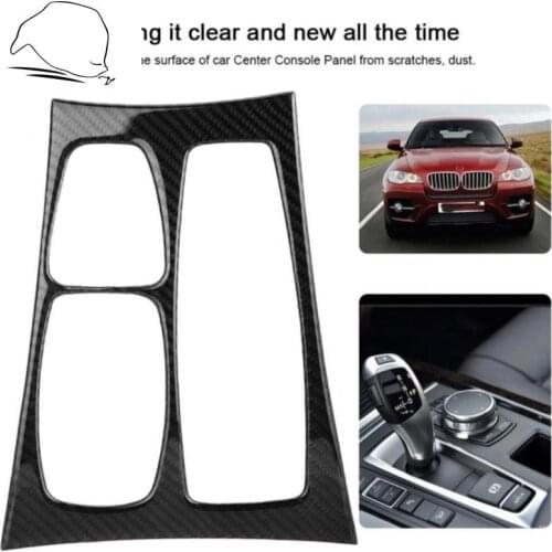 High-end Version Carbon Fiber Car Dashboard Console CD Panel Cover Trim for BMW X5 X6 E70 E71 2007-2013 Car Accessories Sticker