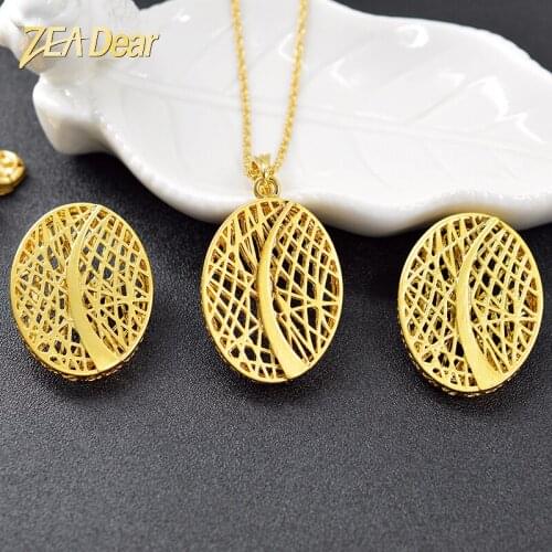 ZEA Dear Jewelry Big Jewelry Sets For Women Earrings Necklace Pendant Egg Jewelry For Engagement Party Vintage Jewelry Findings