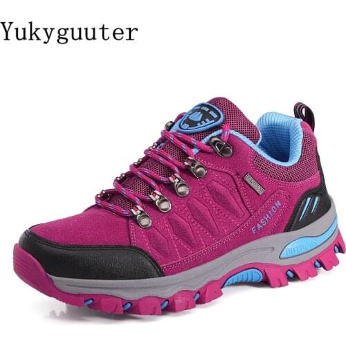 Women Hiking Shoes Outdoor trekking Sports Climbing Camping Boots Non-slip Waterproof Walking Jogging Trainers Sneakers Lace Up