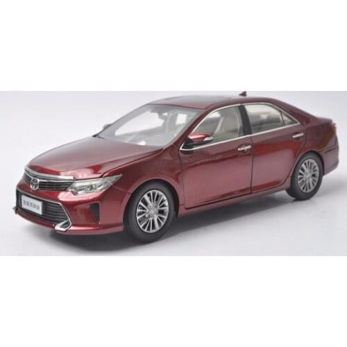 1:18 Diecast Model for Toyota Camry 2015 Red Alloy Toy Car Miniature Collection Gift